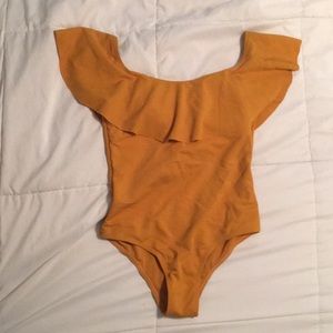mustard one piece